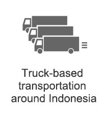 Truck-based transportation around Indonesia